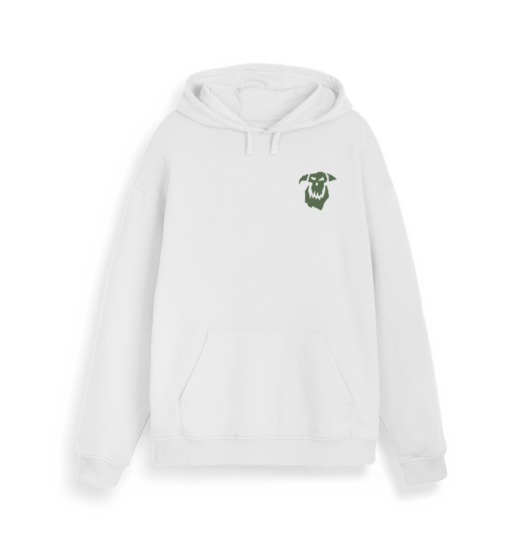 White Premium Orruk Warclans Ironjawz Brute Double Print Hoodie